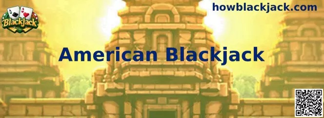 Mesa de American Blackjack com cartas e elementos tradicionais do jogo