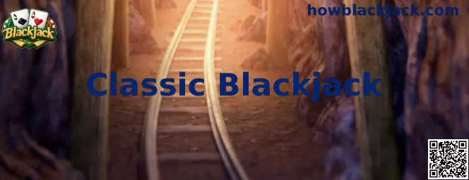 Mesa de Classic Blackjack com cartas e fichas de jogo